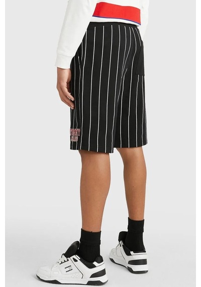 Tommy Hilfiger Tommy Jeans Oversize Pinstripe Men's Shorts Erkek Oversize Şort Siyah