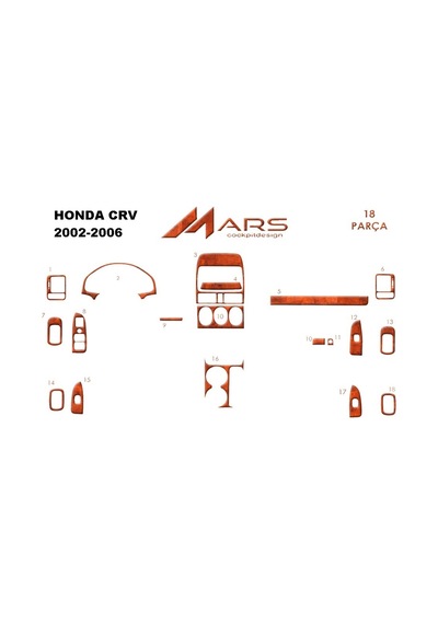 Honda Cr V Konsol Kaplama-torpido Kaplama 2002-2006 Maun