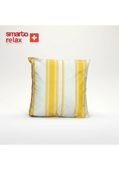 Smarto Relax Içi Dolgulu Kırlent 45x45 Cm Kare Salon & Berjer Kırlenti - Smr-kır-027 Beyaz - Sarı