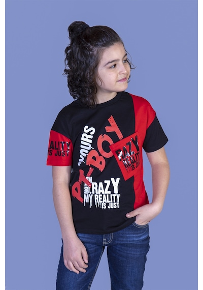 Toontoy Kids Toontoy Erkek Çocuk Garnili Cep Detaylı Tişört Kırmızı