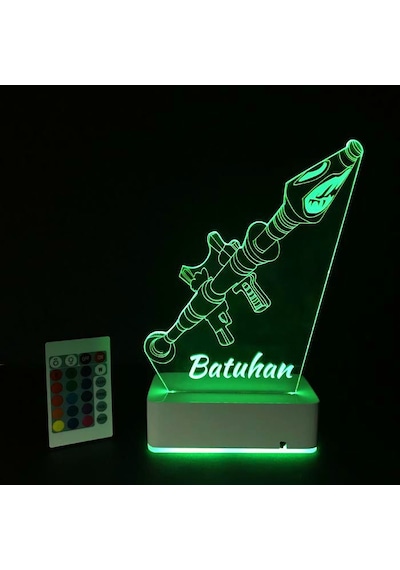 Kişiye Özel Fortnite Roket Masaüstü 3D Led Lamba