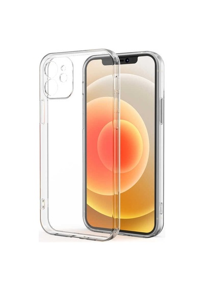 Apple Uyumlu iPhone 12 Kılıf Kamera Korumalı Süper Silikon Şeffaf Kapak