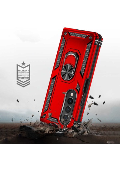 Zore Galaxy Z Fold 4 Uyumlu Nvth Vega Kılıf-kırmızı