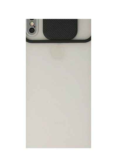 Apple iPhone Uyumlu Xs Max Kılıf Palm Buzlu Kamera Sürgülü Silikon - Siyah Evimdeyokyok