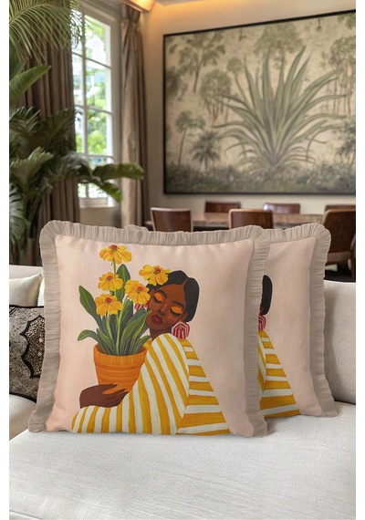 Boho Çiçekli Kadın Figürlü Saçaklı Yastık Kılıfı-sanatsal Floral Pudra Vizon Püsküllü Kırlent Kılıfı Kadim Lagün Saten Boho Çiçekli Kadın Figürlü Saçaklı Yastık Kılıfı-sanatsal Floral Pudra Vizon Püsküllü Kırlent Kılıfı Kadim Lagün Saten