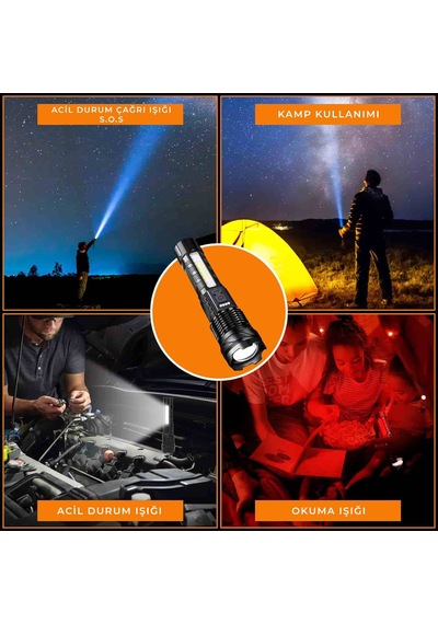 Onelight 48000 Lümen Çok Amaçlı El Feneri Siyah