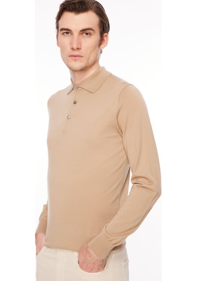 At.p.co Polo Yaka Slim Fit Açık Kahve Erkek Kazak A274a08emp- Açık Kahverengi
