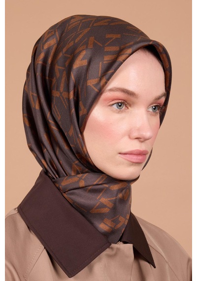 Aker Sura İpek Eşarp 9066701-332 Acı Kahve