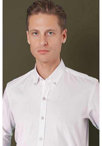 Efor Gk 711 Slim Fit Taş Klasik Gömlek Taş