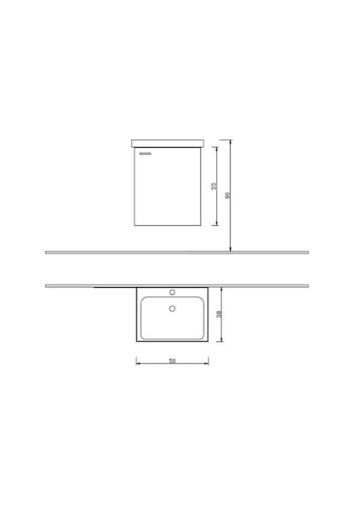 Denko Terra 50 Cm Mdf Banyo Dolabı Takımı Beyaz