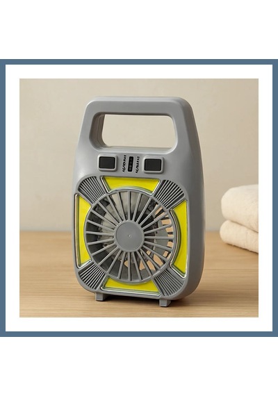 Buradabulabilirsin Usb Şarjlı 2in1 Mini Fan Ve Fener 10w 2 Kademe, Su Geçirmez, Taşınabilir Bbz