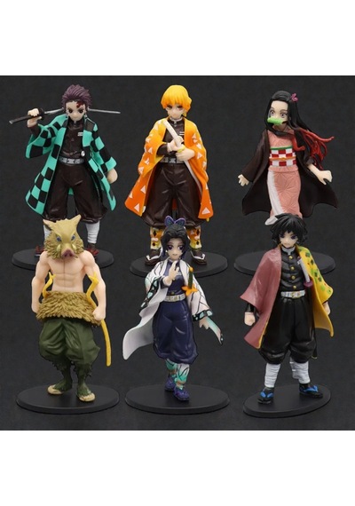 Vıp Yüksek Kalite 16 Cm 6 Lı Demon Slayer Karakter Set Demon Slayer Oyuncakları Demon Slayer Biblo