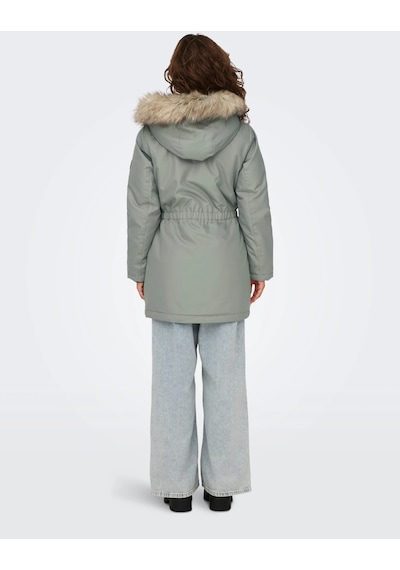 Only Kapüşonlu Yeşil Kadın Parka 15304625 001