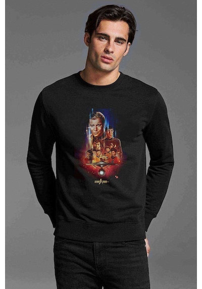 Star Trek Online Romulan Klingon Logo Baskılı Siyah Erkek Sweat (528873748)