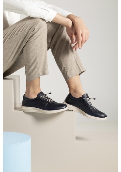 Ziya, Erkek Hakiki Deri Sneaker 1531037zs08 Lacivert 1311013 S08 200 Lacivert
