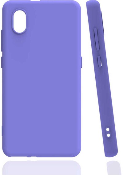 Tcl L7 Kılıf Zore Biye Silikon Lila