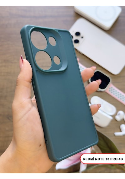 Redmi Note 13 Pro 4g Uyumlu Kamera Korumalı Darbeye Dayanıklı Renk Atmayan Keep Silikon Kılıf Haki