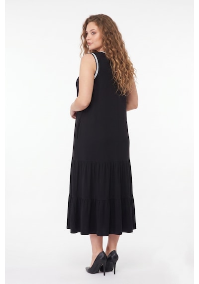Wearon Kadın Kalın Askılı Viskon Likralı Elbise 7279 Bgl-st05665 Siyah