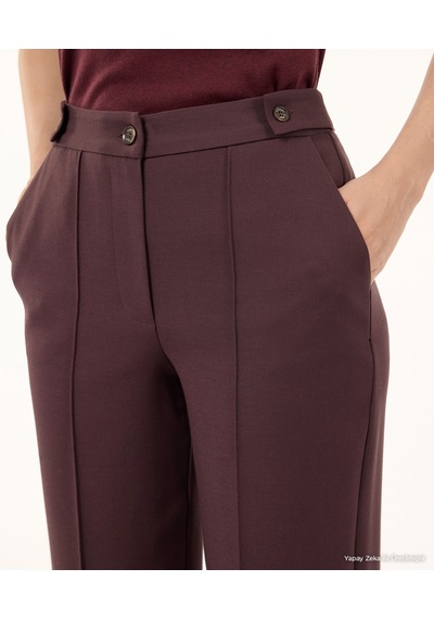 Yargıcı Düz Normal Bel Pantolon 26kkpn3034x 016 Bordo