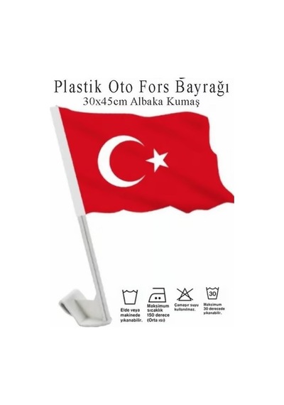 30x45 Cm Konvoy Bayrağı Alpaka Kumaş Dayanıklı, Canlı Renkli Araç Bayrağı 1 Adet Tek Ebat