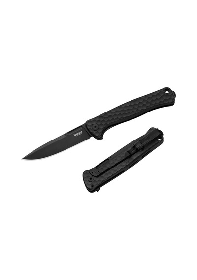 Lionsteel Emmet Em01a Bb Old Black Magnacut Black Aluminium Hammertone Kamp Çakı Siyah