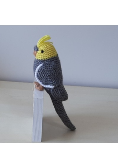 Amigurumi Kuş Muhabbet Kuşu Gri