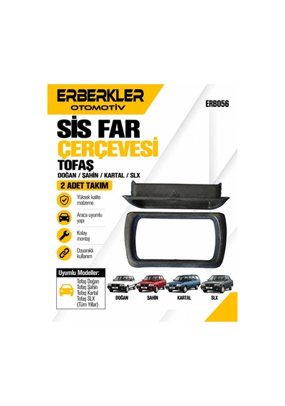 Tofaş Doğan Kartal Şahin Slx Uyumlu Sis Far Çerçevesi 2 Adet Takım - Erb1701