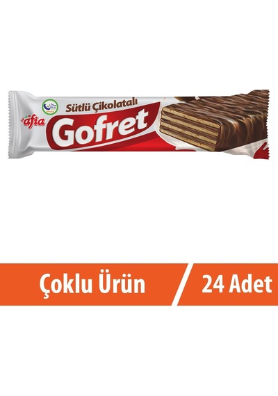 Afia Çikolatalı Sütlü Gofret 24 x 35 G