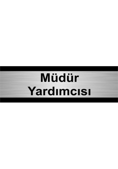 Müdür Yardımcısı 10x20cm Gümüş Renk Metal Yönlendirme Levhası