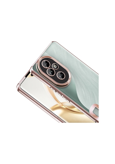 Honor 200 Kılıf Kamera Korumalı Logo Gösteren Omega Kılıf Gold