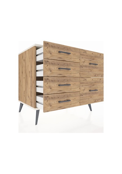 Kronos Şifonyer 6 Çekmeceli 88x59x80 Çam-aytaşı/çam Aytaşı/çam