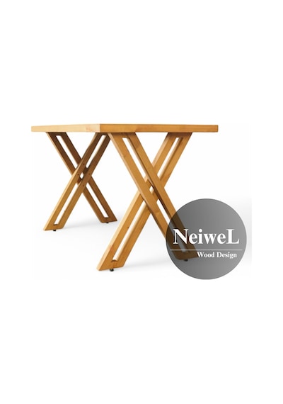 Neiwel Adel Doğal Ahşap Toplantı Masası x 80 x 200 Açık Ceviz