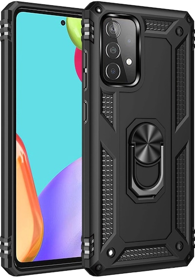 Samsung Uyumlu Galaxy A33 5g Kılıf Sofya Yüzüklü Silikon Kapak Siyah\