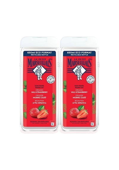 Le Petit Marseillais Akdeniz Çileği Banyo ve Duş Jeli 2 x 650 ML