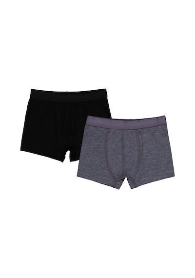Civil Boys Gri-siyah 2-12 Yaş Erkek Çocuk 2'li Boxer - Standart