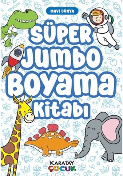 Süper Jumbo Boyama Kitabı - Mavi Dünya - Ihzz-876514
