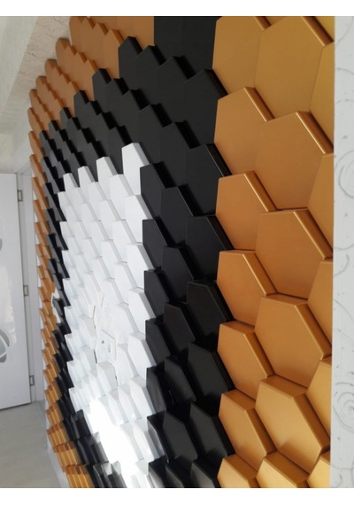 3d Mozaik 1 M2 Duvar Tavan Panel Siyah