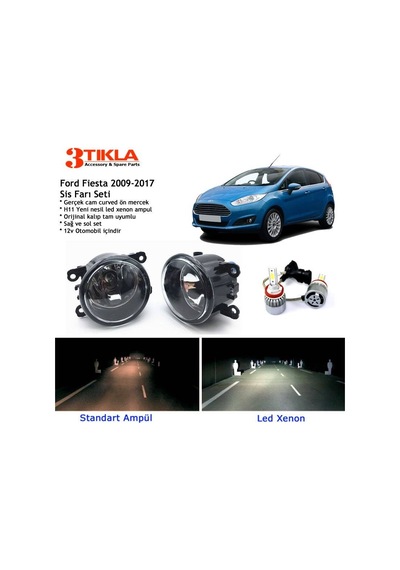 Fiesta 2009-2017 Beyaz Led Xenon Sis Farı Seti