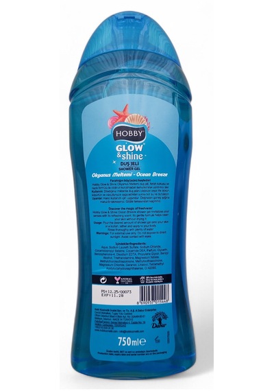 Hobby Glow And Shine Okyanus Meltemi Duş Jeli 750ml Avantajlı Boy Okyanus