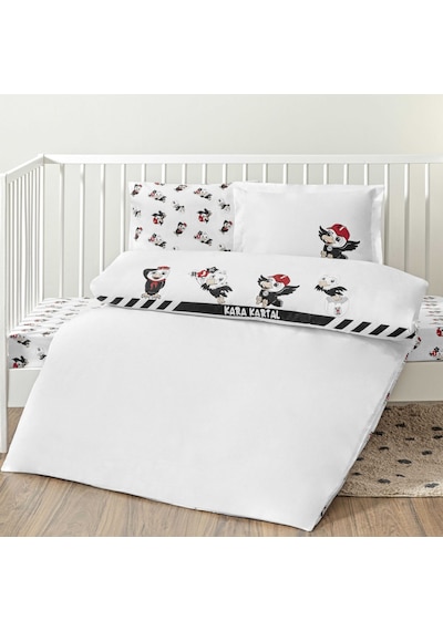 Taç Lisanslı Beşiktaş Strip Baby Pamuk Nevresim Takımı 01000050017