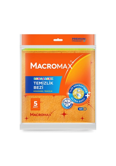 Macromax Temizlik Bezi 5'li Renkli 26728362