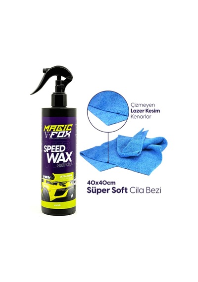Magicfox Seramik Katkılı Hızlı Cila 400 Ml Ve Mikrofiber Bez Seti