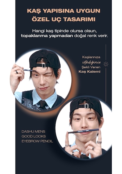 Dashu Mens Good Looks Eyebrow Gray Natural Gray