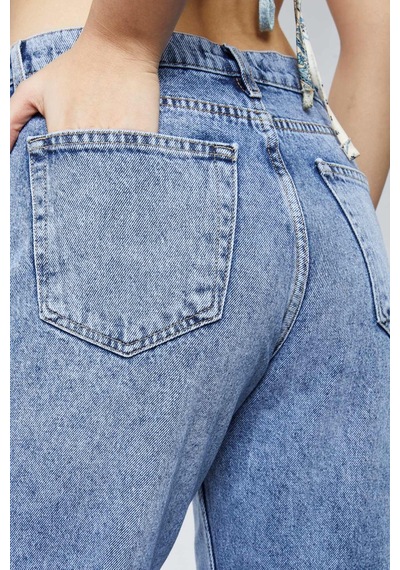 Cedy Denim Cedy Denım Yüksek Kalite Kadın Palazzo Yüksek Bel Cotton Jean Pantolon