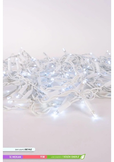 ACK Seri LED Süsleme Saçak 6500K Beyaz Işık 220V 2m Beyaz