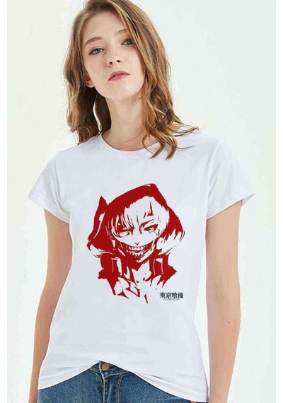 Anime Tokyo Ghoul Anteiku Baskılı Beyaz Kadın Tshirt (534308803)
