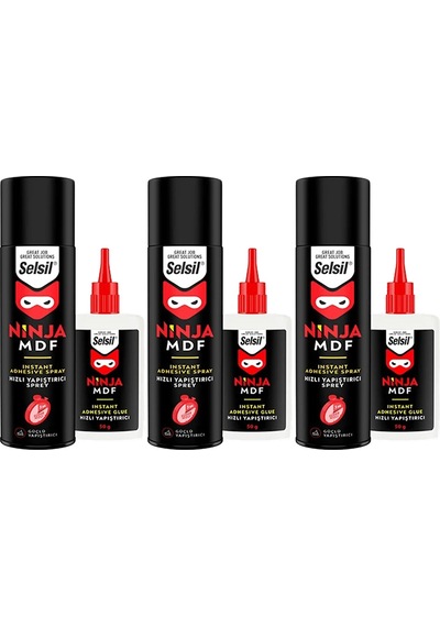 Selsil Mdf Kit Hızlı Yapıştırıcı 200+50Ml 3 Adet