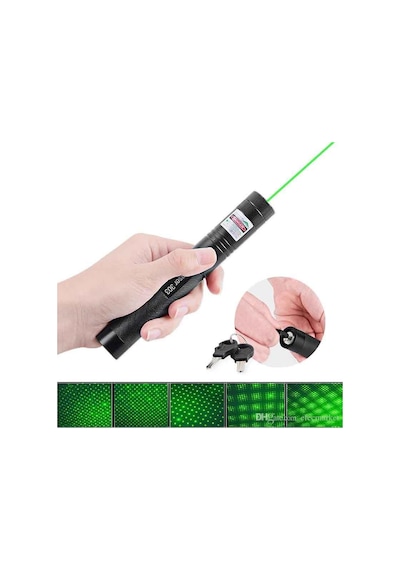 Kalem Lazer Sunum Lazeri Yeşil Lazer Pointer Şarjlı Kilitli Kutul Yeşil