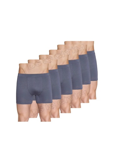 Berrak 4434 Erkek Likralı Micro Modal Boxer 6 Adet Füme