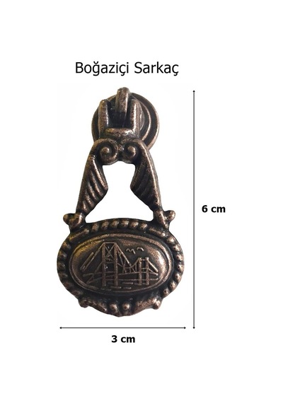 Boğaziçi Sarkaç Tek Vidalı Eskitme Antik Bakır Düğme Mobilya Kulp